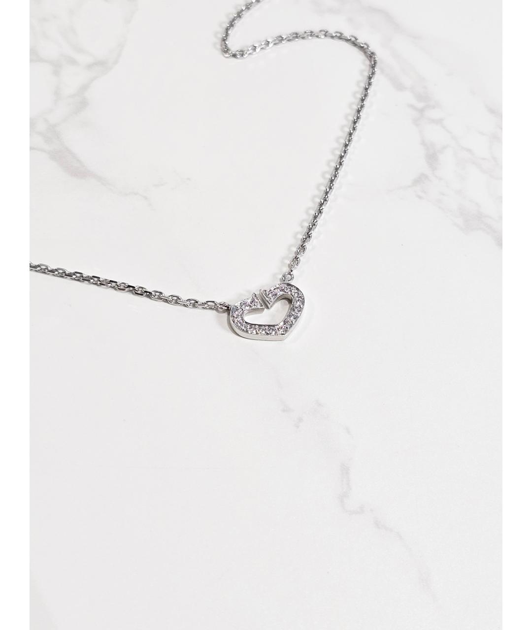 CARTIER Серебряное колье из белого золота, фото 2