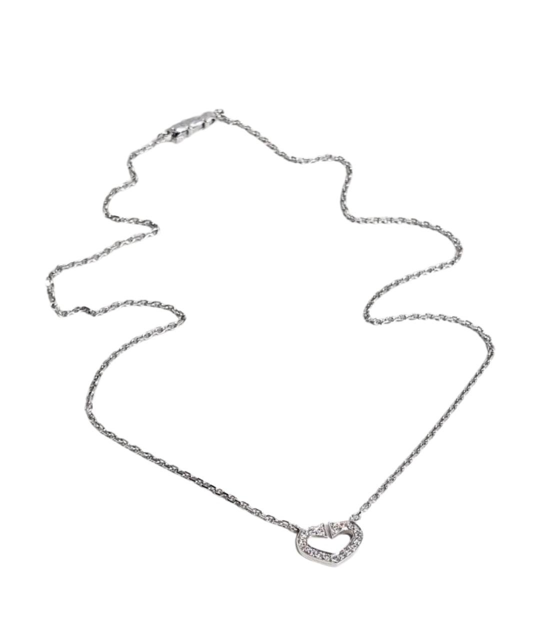 CARTIER Серебряное колье из белого золота, фото 1