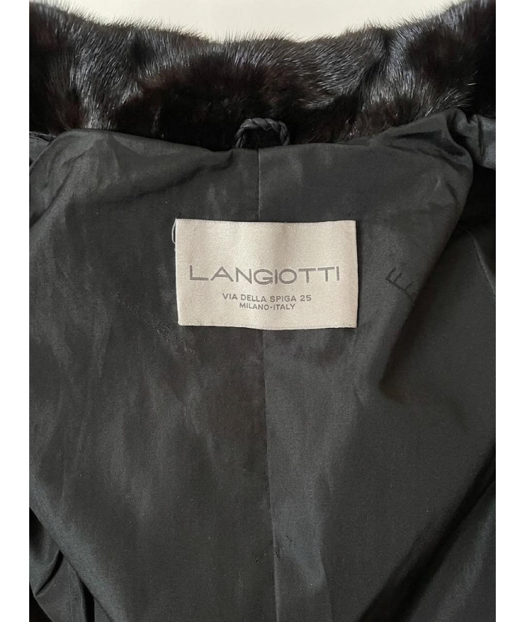 LANGIOTTI Черная шуба, фото 3
