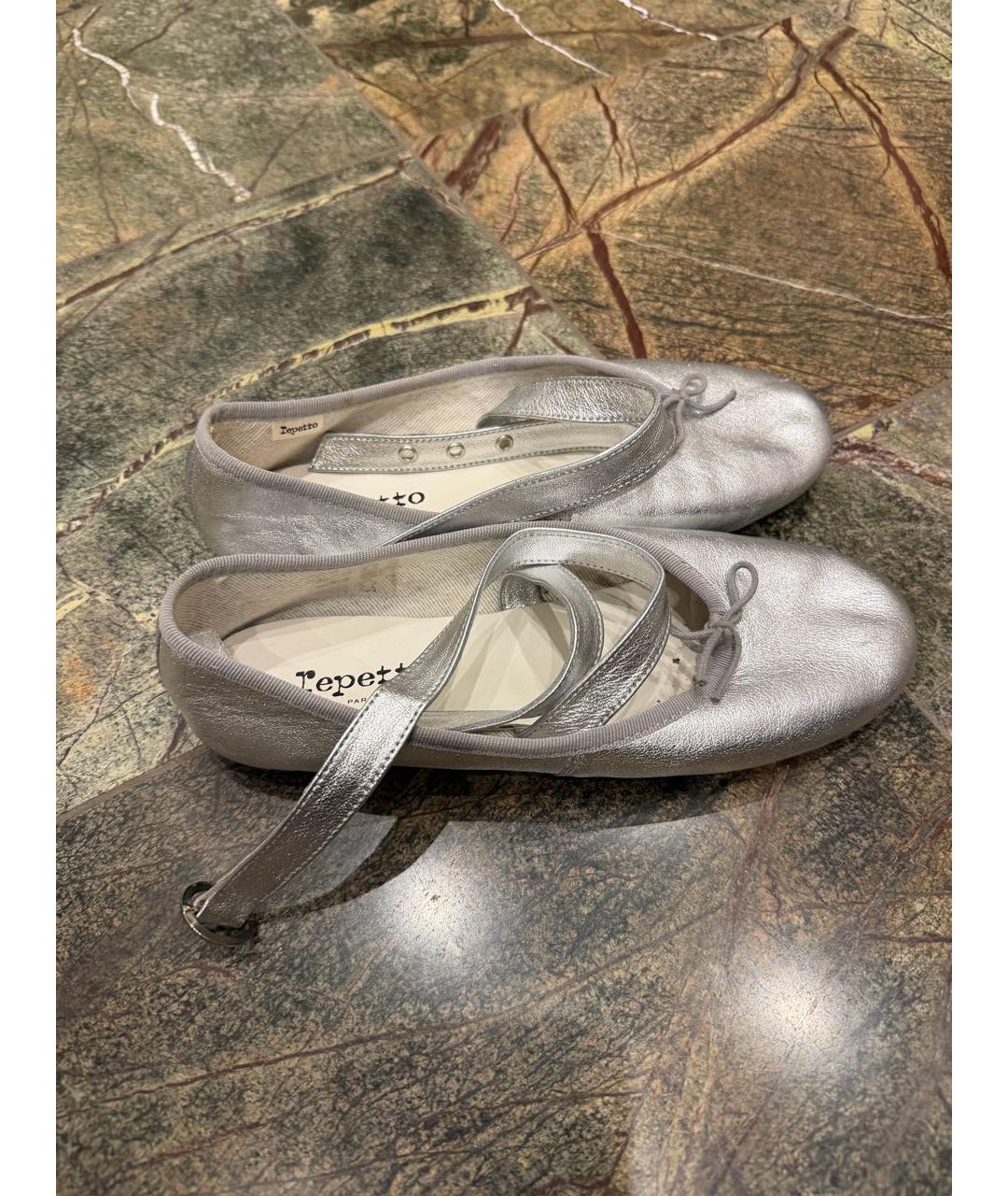 REPETTO Серебряные балетки, фото 5