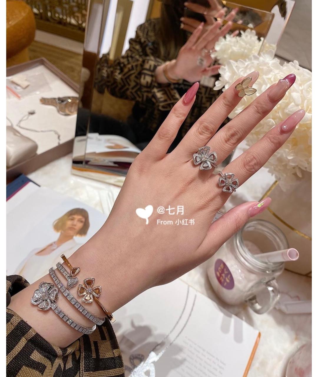 BVLGARI Серебряное кольцо из белого золота, фото 7