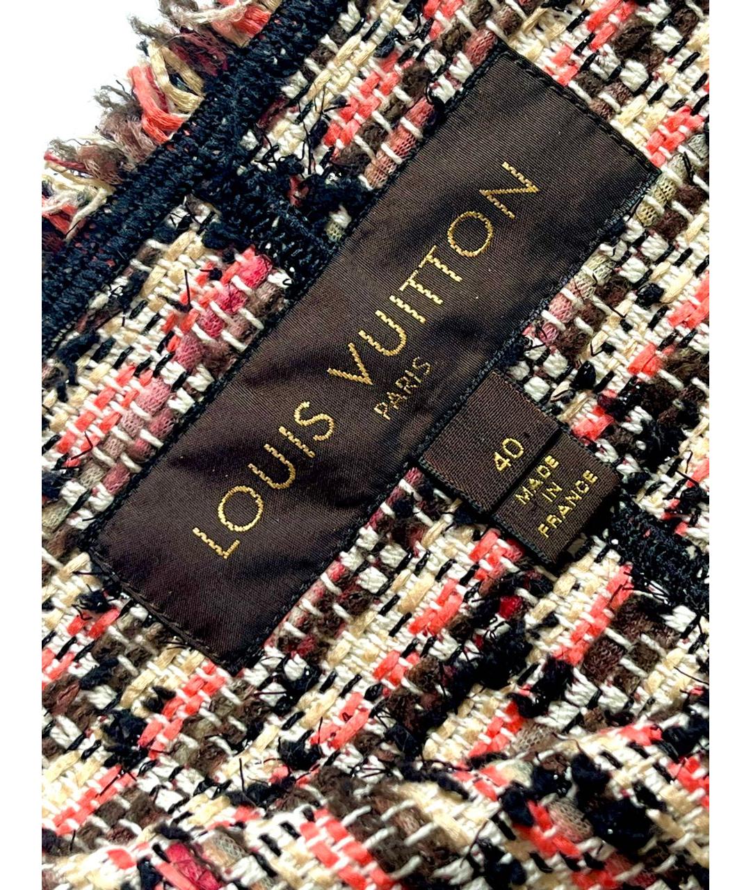 LOUIS VUITTON Мульти твидовое пальто, фото 3