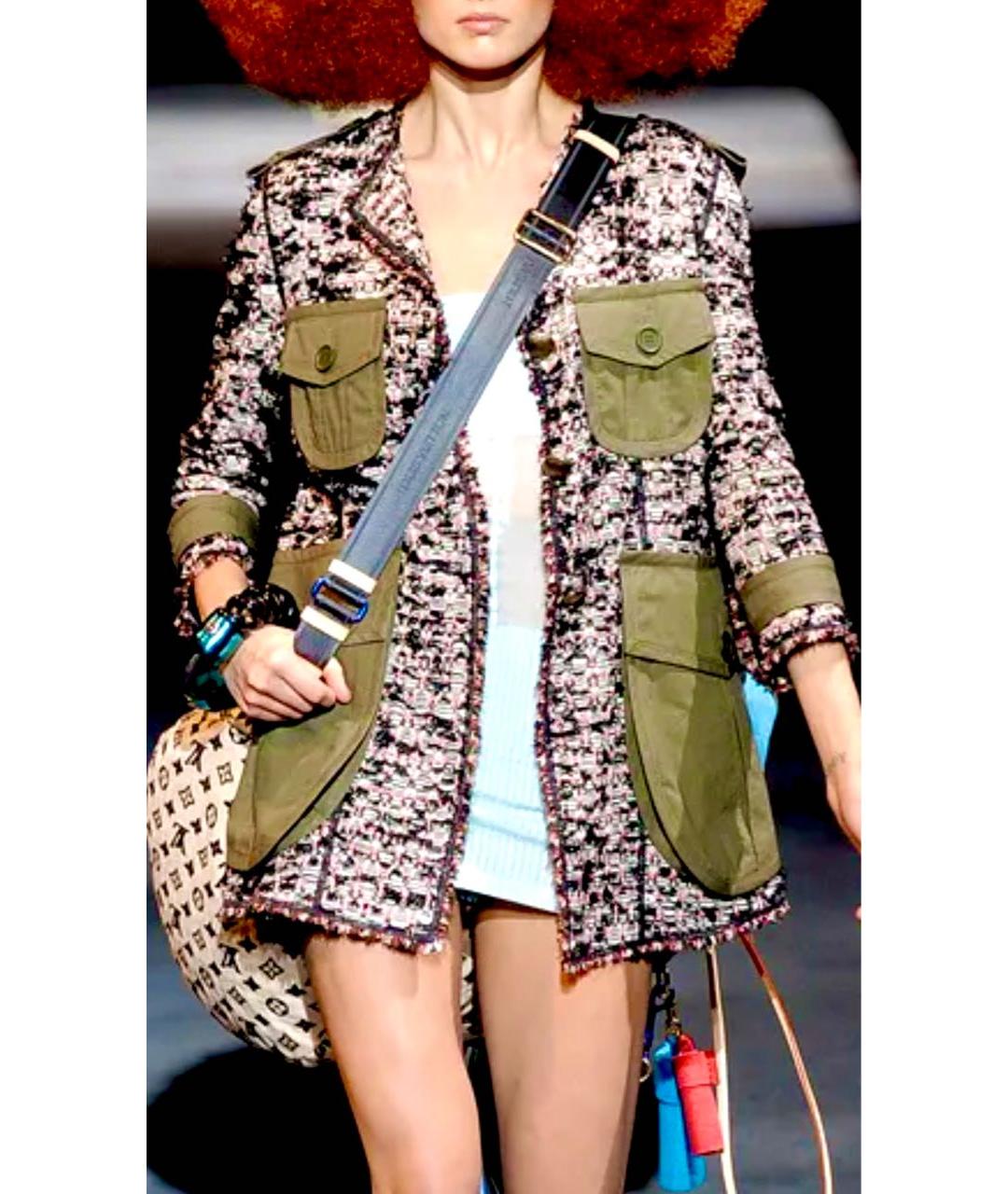 LOUIS VUITTON Мульти твидовое пальто, фото 9