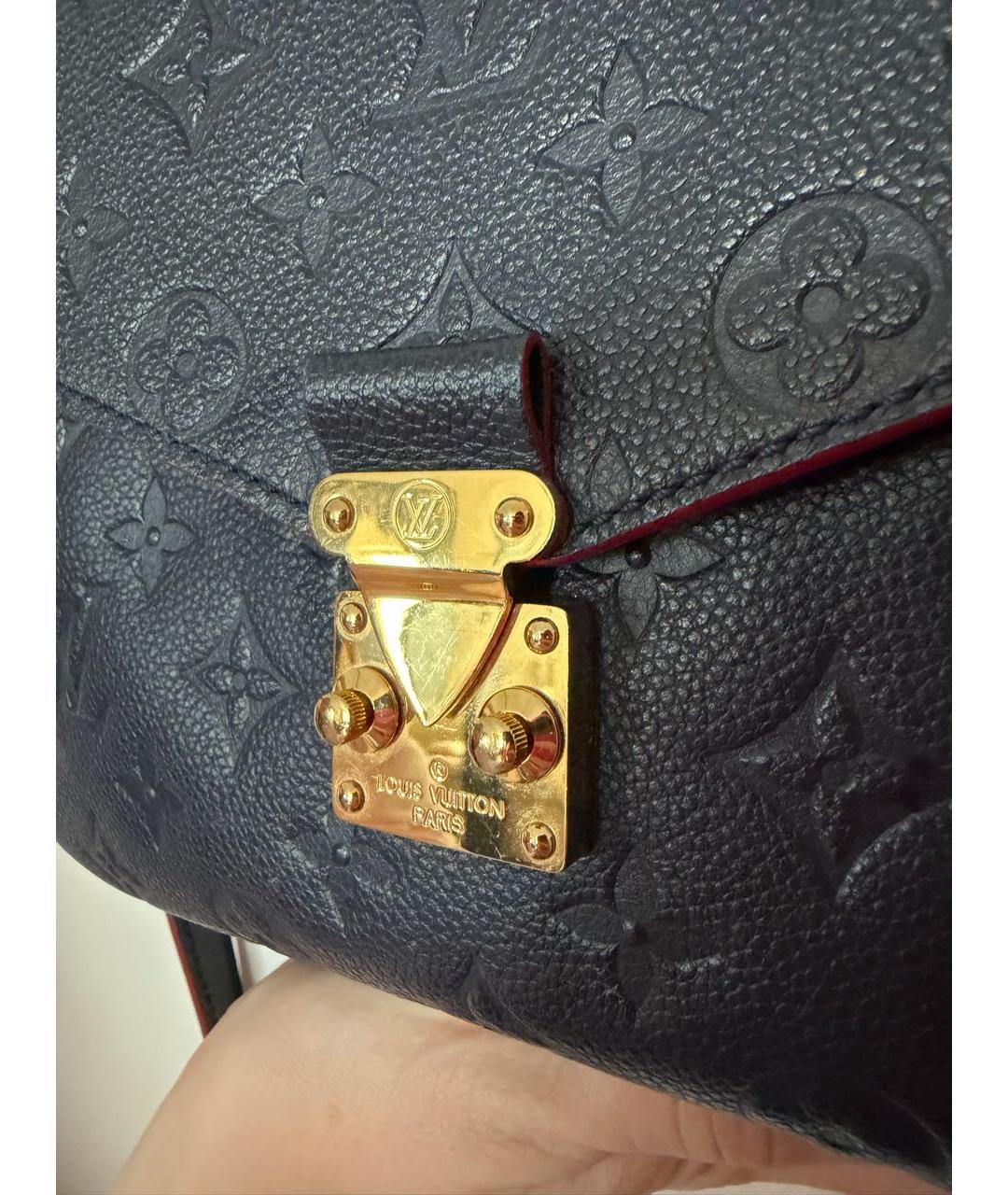 LOUIS VUITTON Темно-синяя сумка через плечо из канвы, фото 4