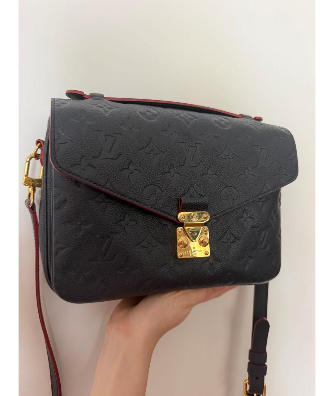 LOUIS VUITTON Темно-синяя сумка через плечо из канвы, фото 5