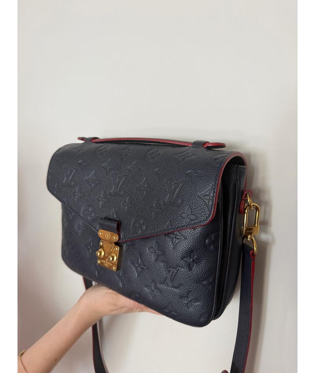 LOUIS VUITTON Темно-синяя сумка через плечо из канвы, фото 2