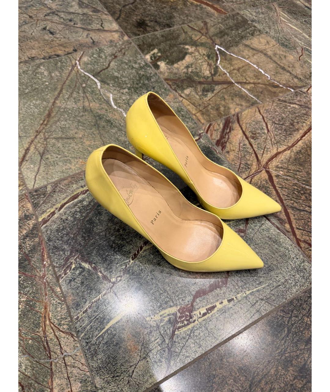 CHRISTIAN LOUBOUTIN Желтые туфли, фото 4