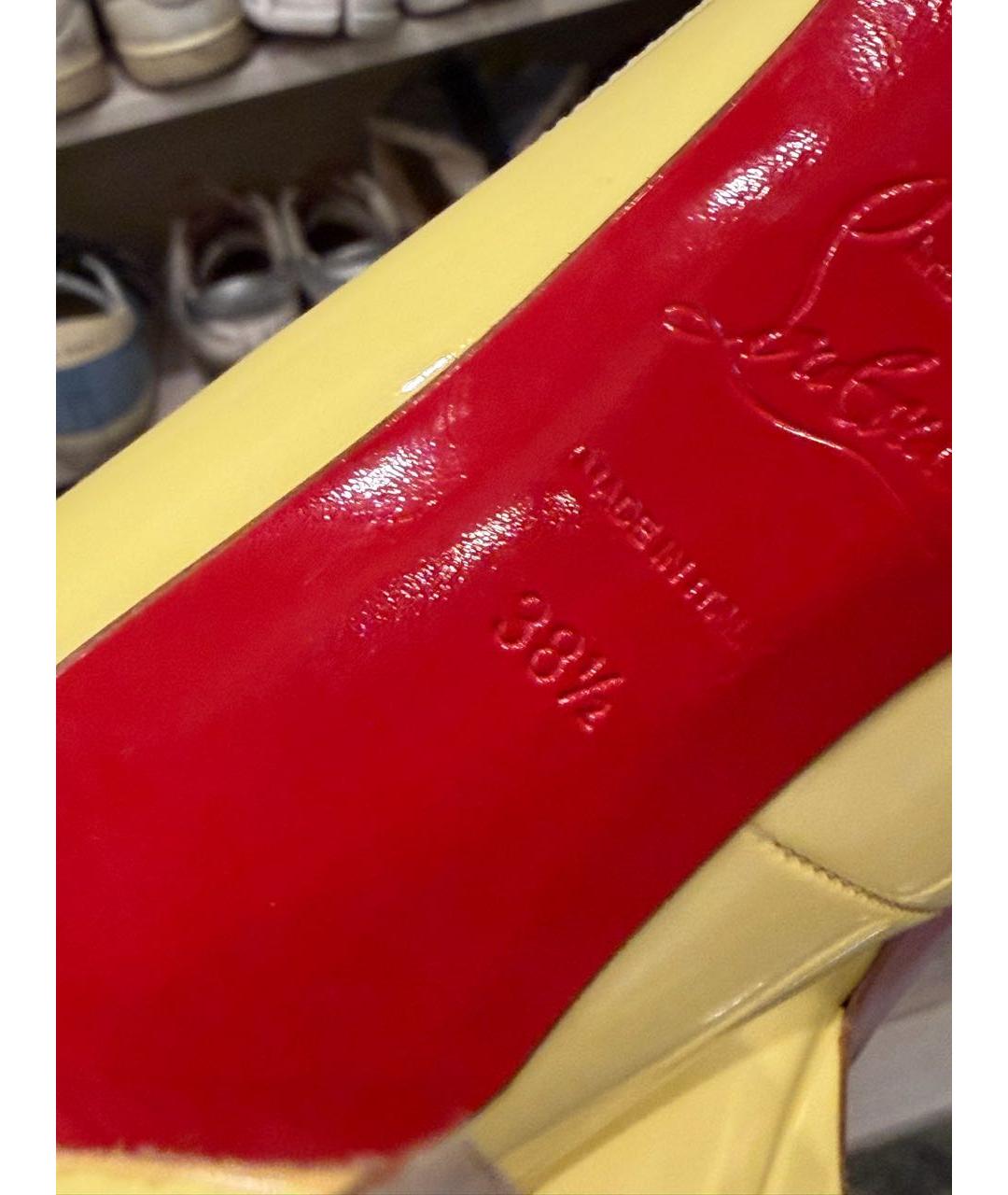 CHRISTIAN LOUBOUTIN Желтые туфли, фото 3