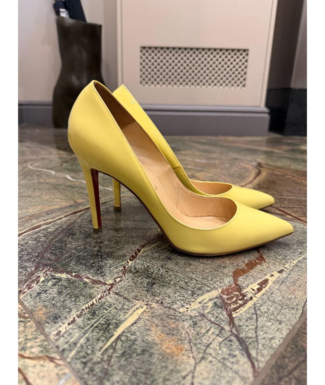 CHRISTIAN LOUBOUTIN Желтые туфли, фото 5