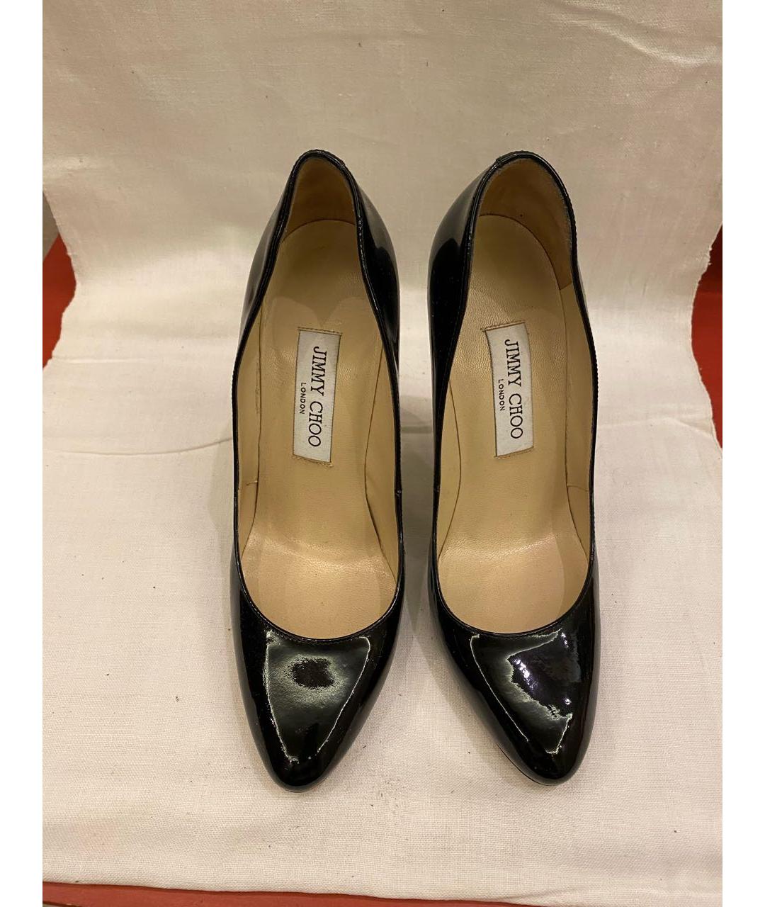 JIMMY CHOO Черные туфли из лакированной кожи, фото 2