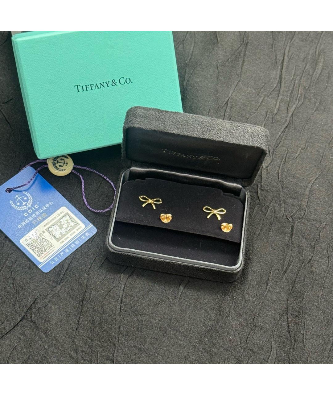 TIFFANY&CO Золотые серьги из желтого золота, фото 8