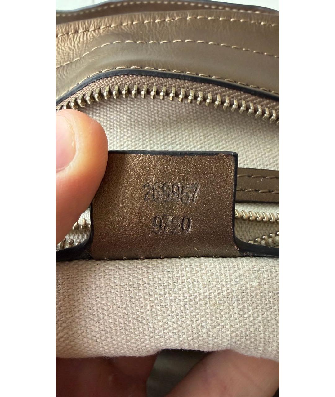 GUCCI Коричневая сумка тоут из канвы, фото 7