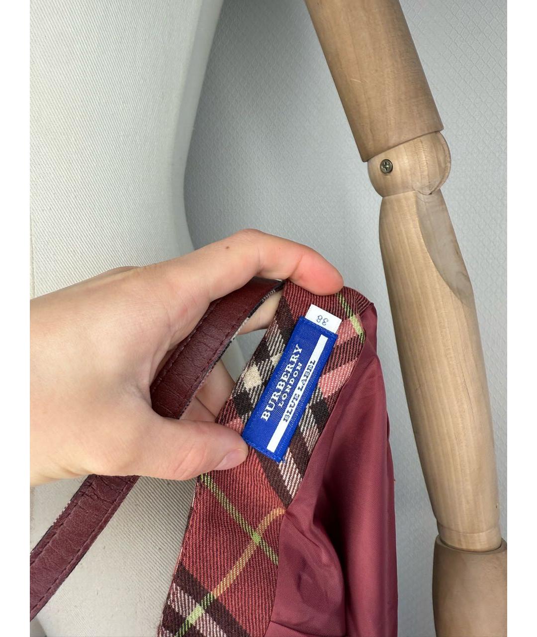 BURBERRY Мульти шерстяная юбка мини, фото 3
