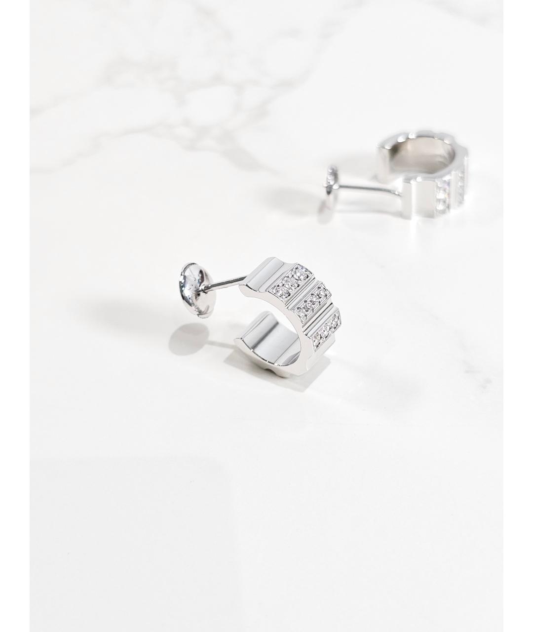 DE BEERS Серебряные серьги из белого золота, фото 3