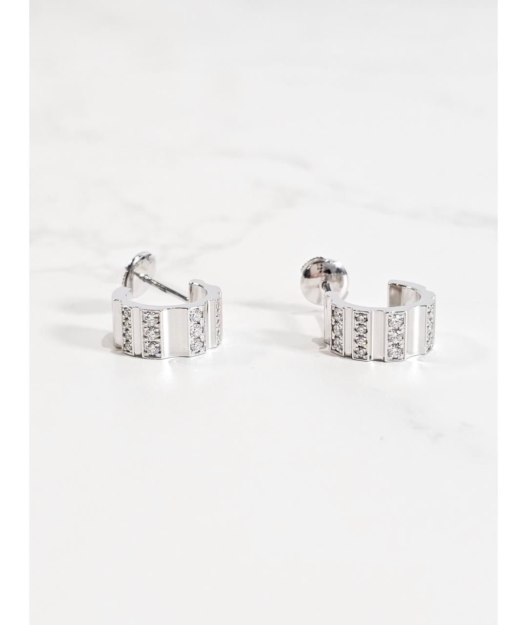 DE BEERS Серебряные серьги из белого золота, фото 4