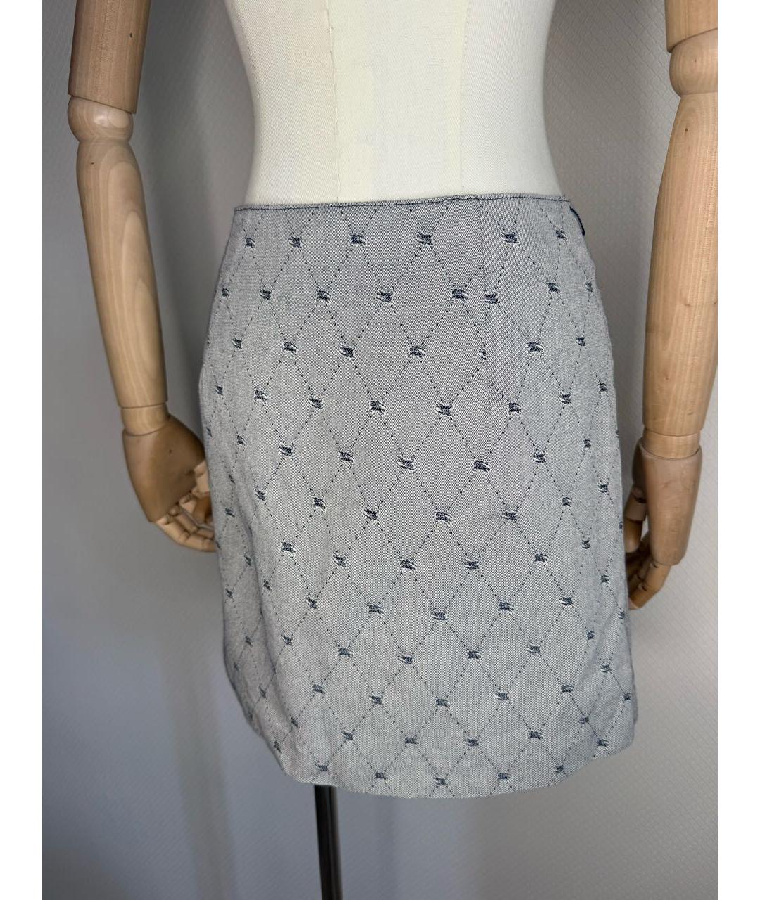 BURBERRY Мульти деним юбка мини, фото 4