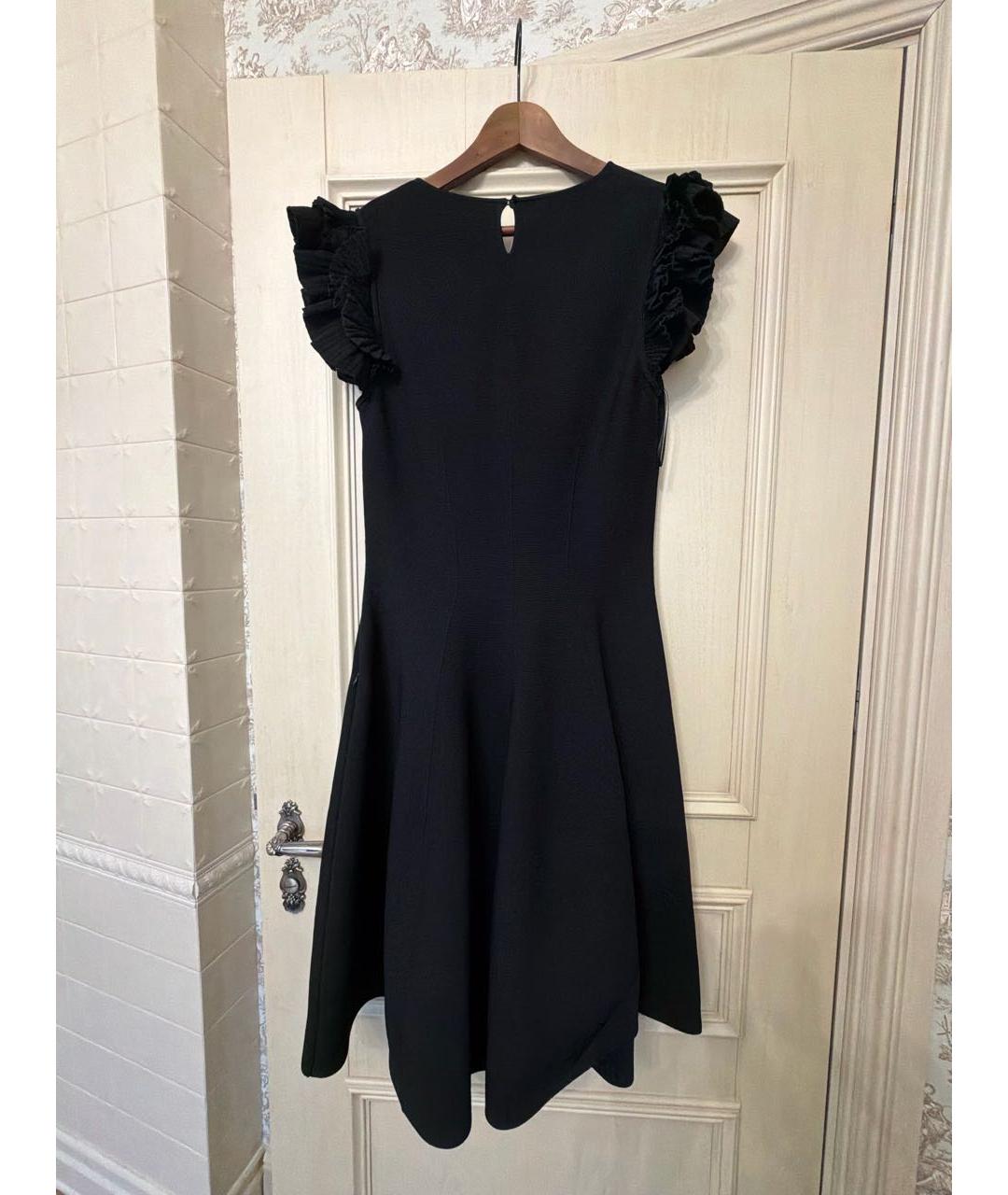 ALEXANDER MCQUEEN Черное полиэстеровое платье, фото 2