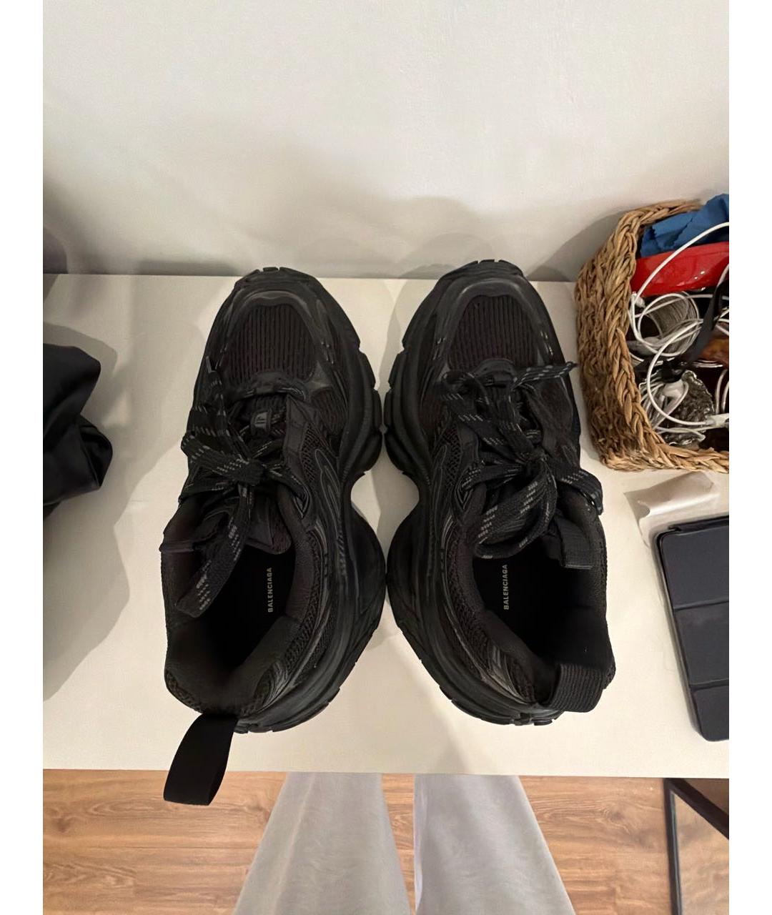 BALENCIAGA Черные текстильные кроссовки, фото 3