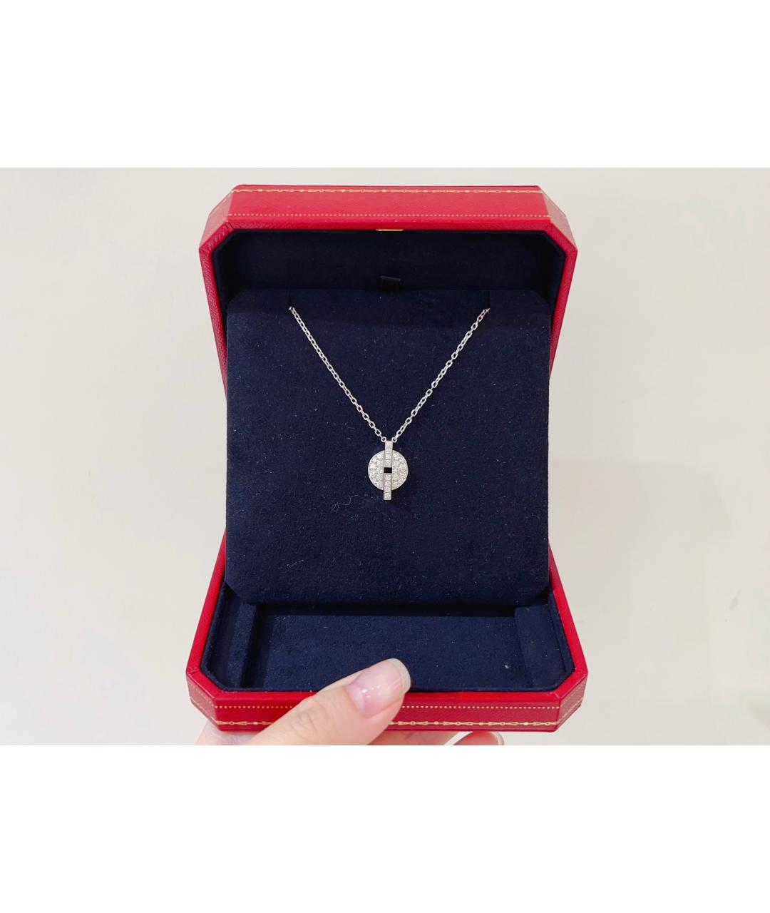 CARTIER Серебряное колье из белого золота, фото 2