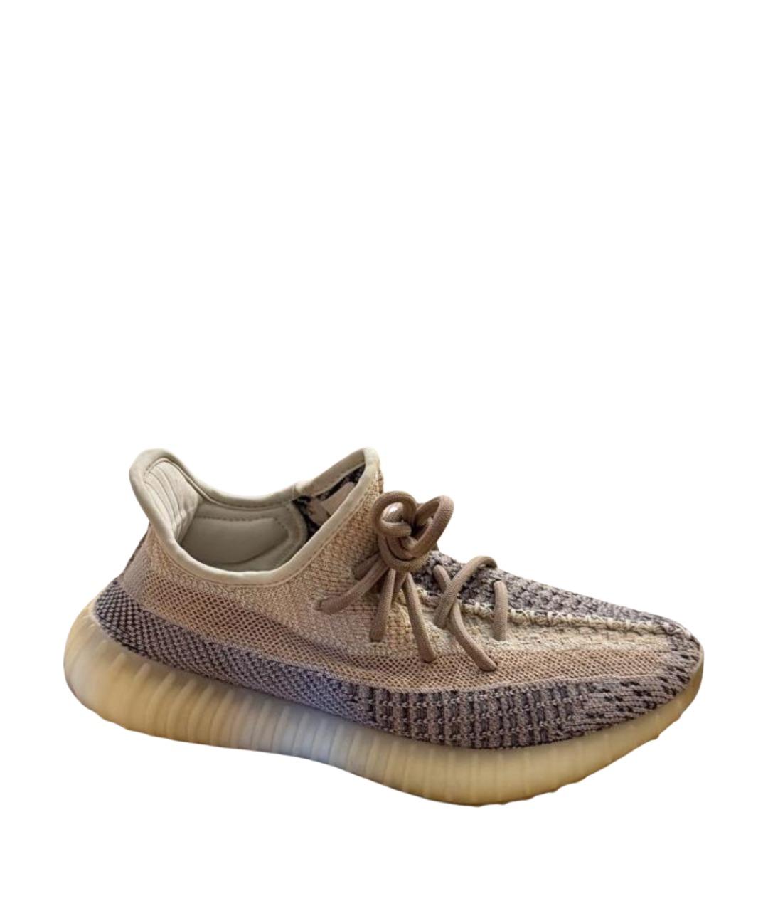 ADIDAS YEEZY Бежевые текстильные кроссовки, фото 1