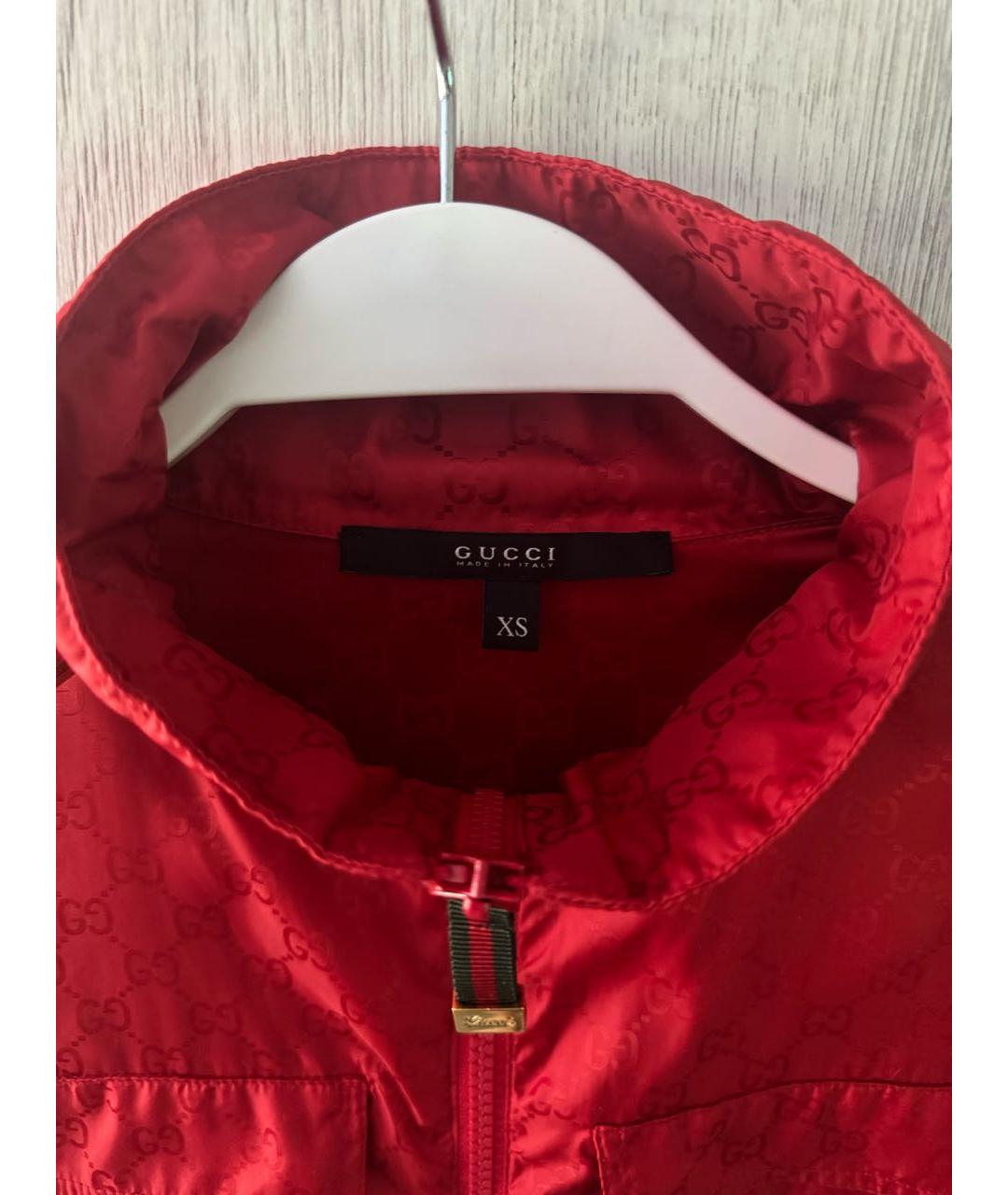 GUCCI Красная полиамидовая куртка, фото 4