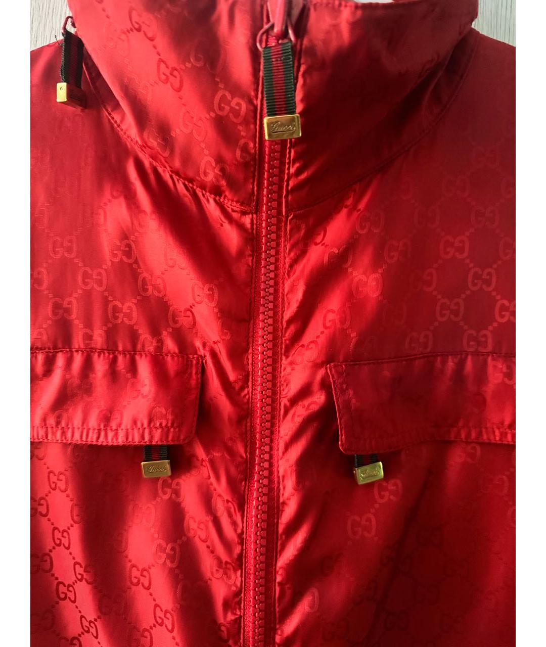 GUCCI Красная полиамидовая куртка, фото 2