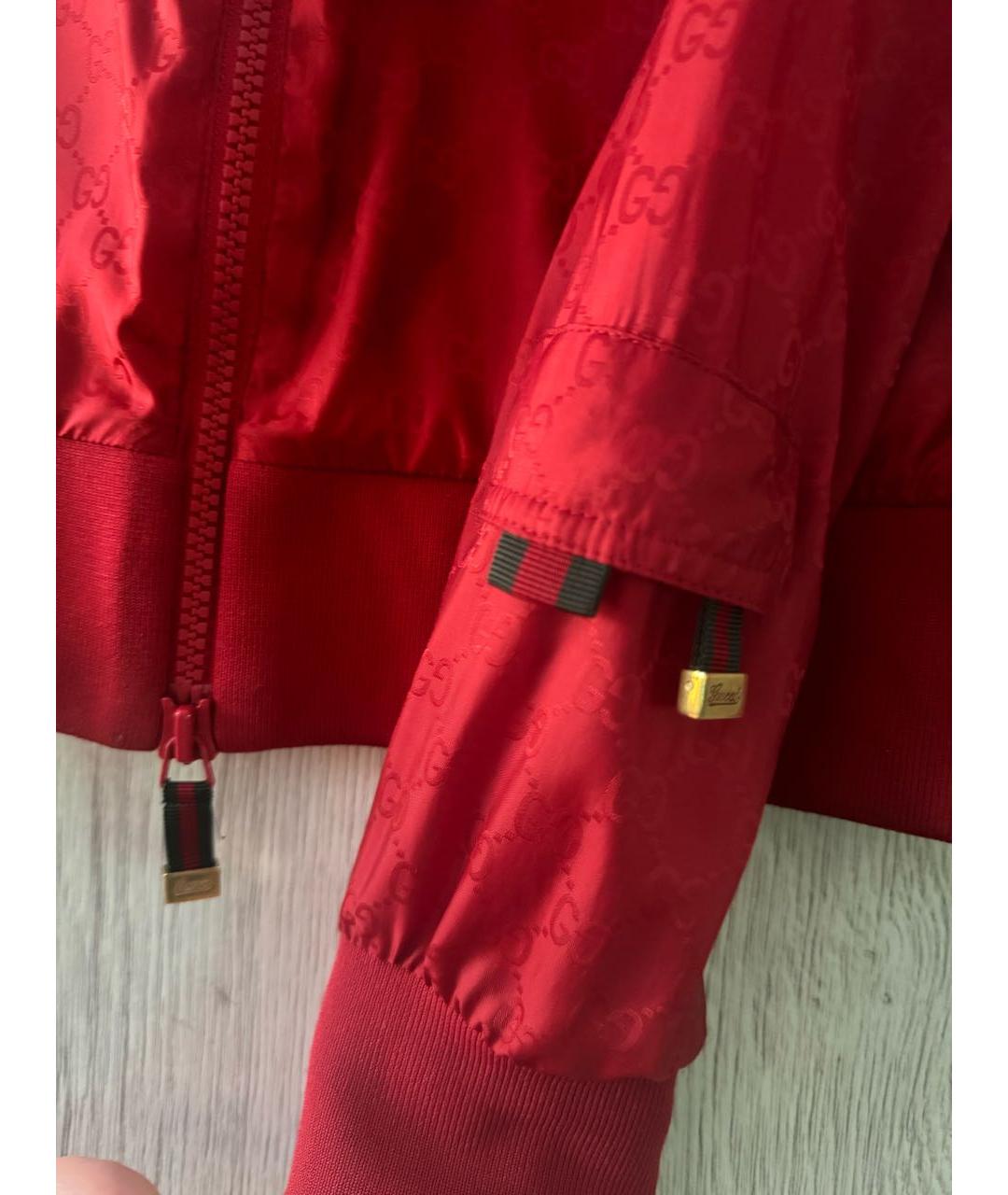GUCCI Красная полиамидовая куртка, фото 3