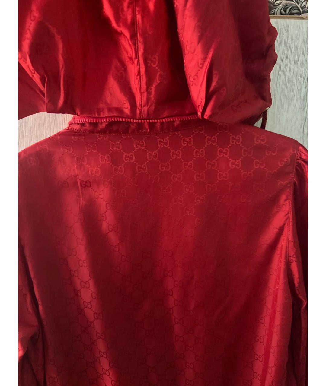 GUCCI Красная полиамидовая куртка, фото 6