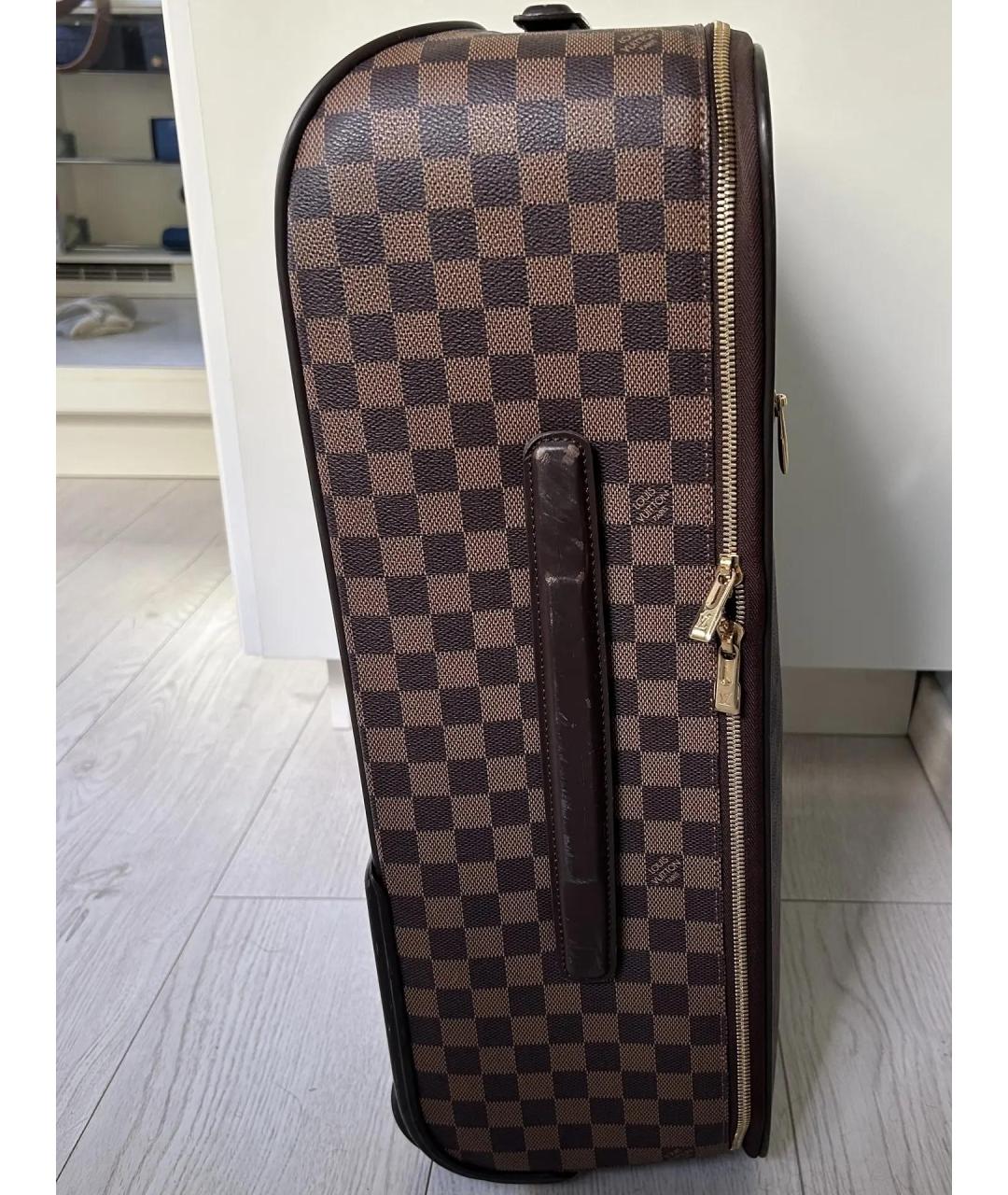 LOUIS VUITTON Коричневый чемодан из канвы, фото 2