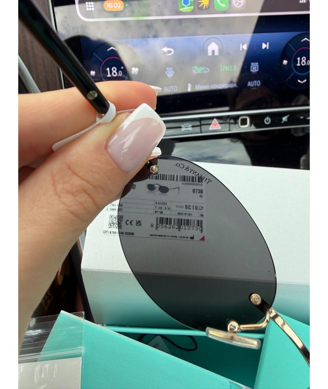 TIFFANY&CO Черные металлические солнцезащитные очки, фото 3