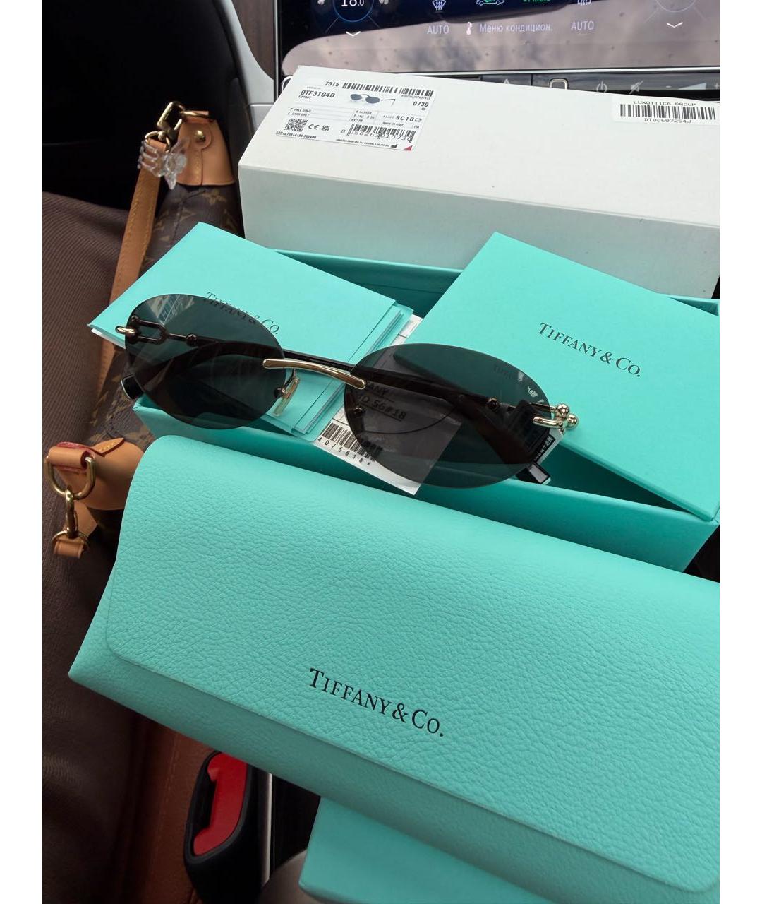 TIFFANY&CO Черные металлические солнцезащитные очки, фото 5