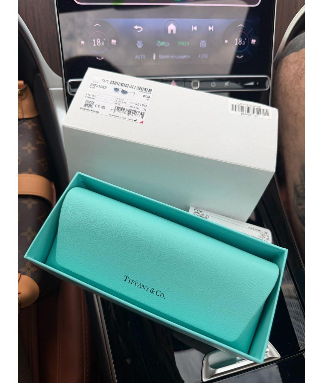 TIFFANY&CO Черные металлические солнцезащитные очки, фото 4