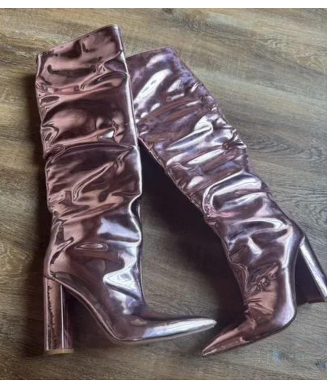 ELISABETTA FRANCHI Розовые кожаные сапоги, фото 5