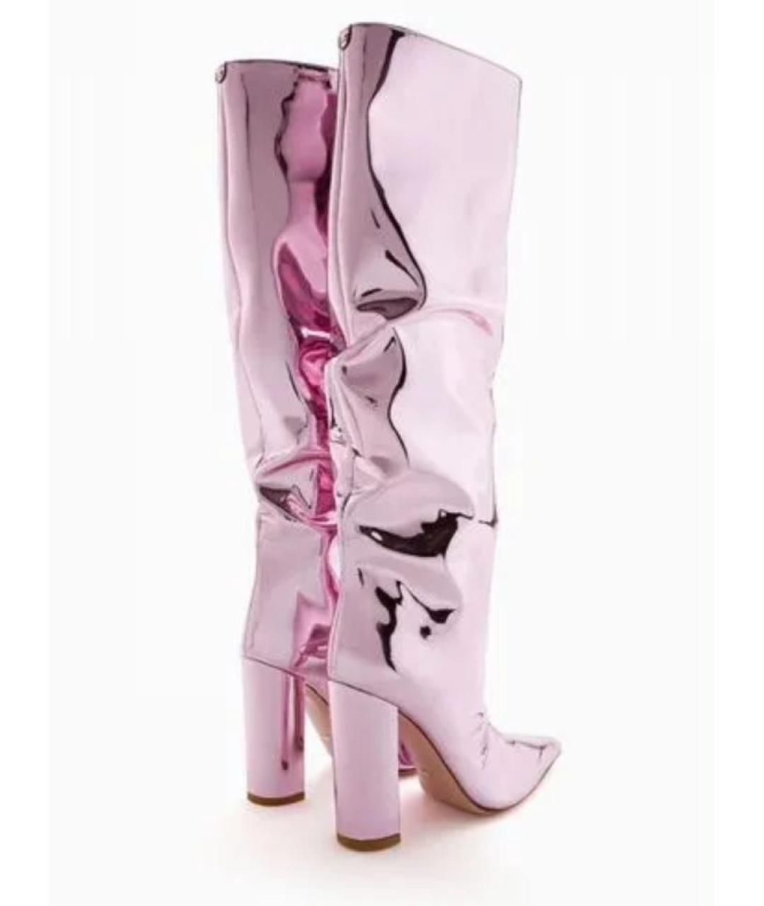 ELISABETTA FRANCHI Розовые кожаные сапоги, фото 2
