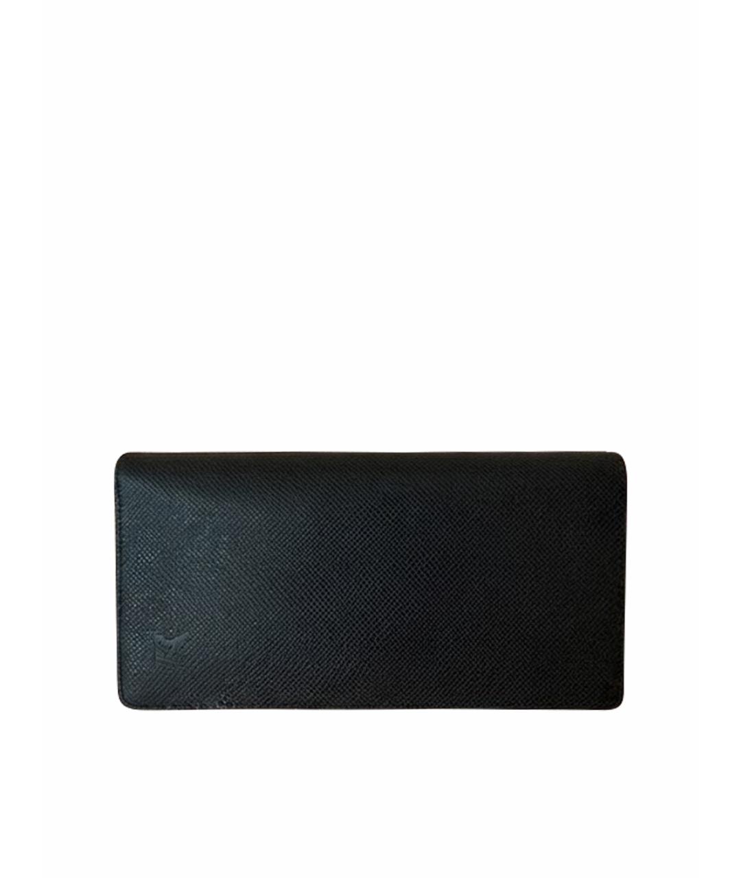 LOUIS VUITTON Антрацитовый кожаный кошелек, фото 1