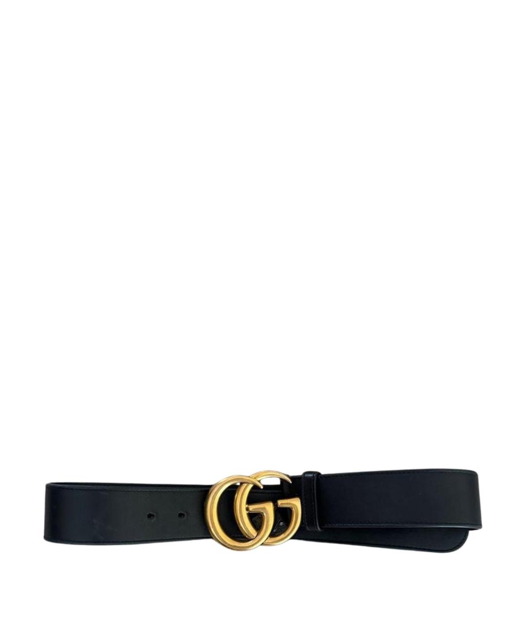 GUCCI Черный кожаный ремень, фото 1