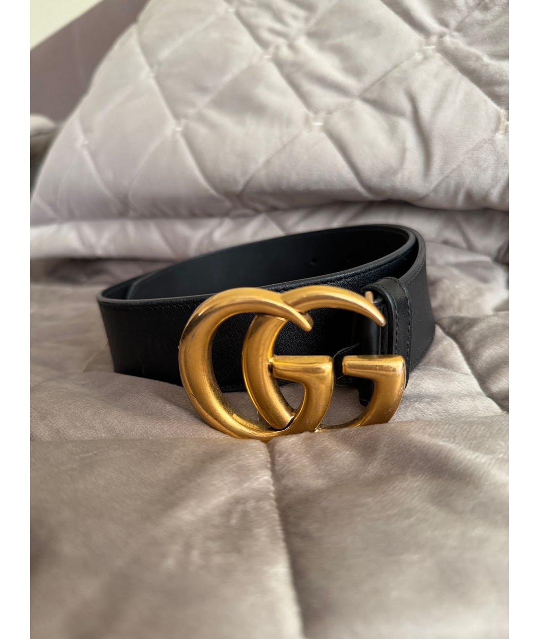 GUCCI Черный кожаный ремень, фото 4