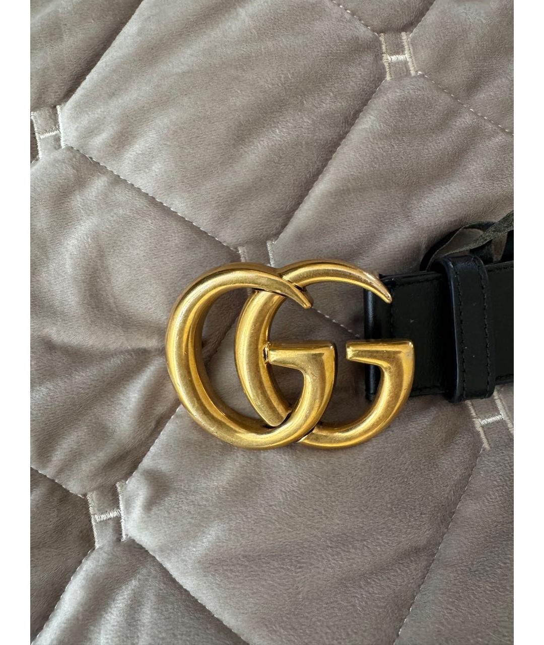 GUCCI Черный кожаный ремень, фото 2