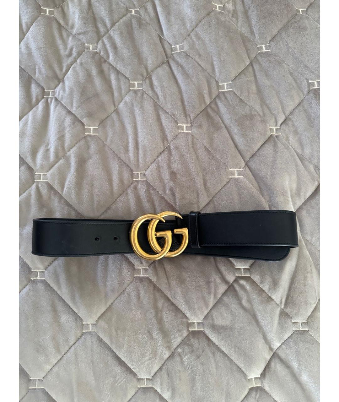 GUCCI Черный кожаный ремень, фото 5