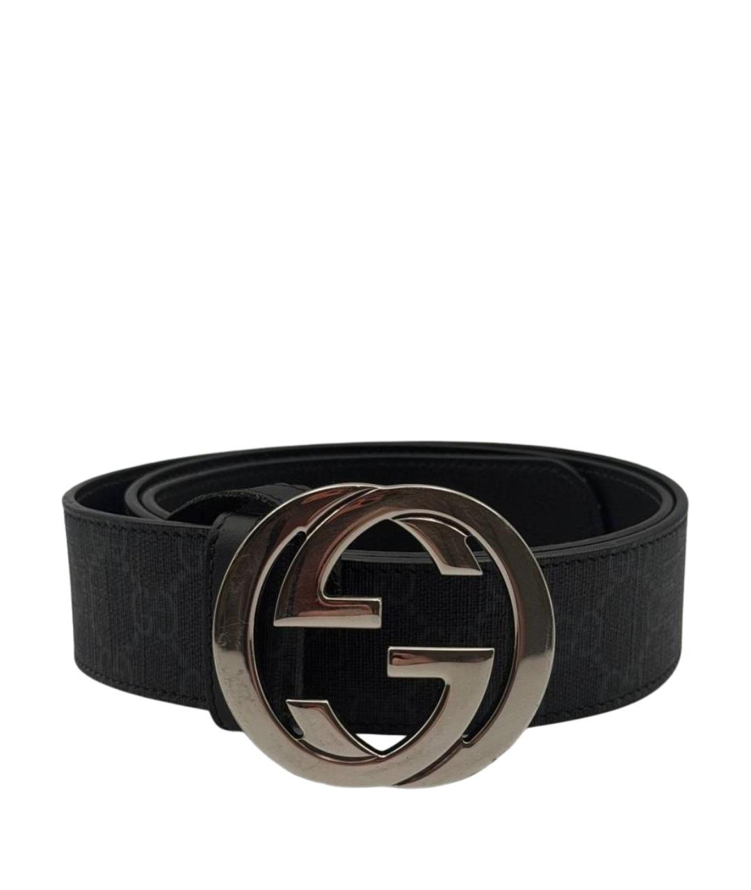 GUCCI Черный ремень, фото 1