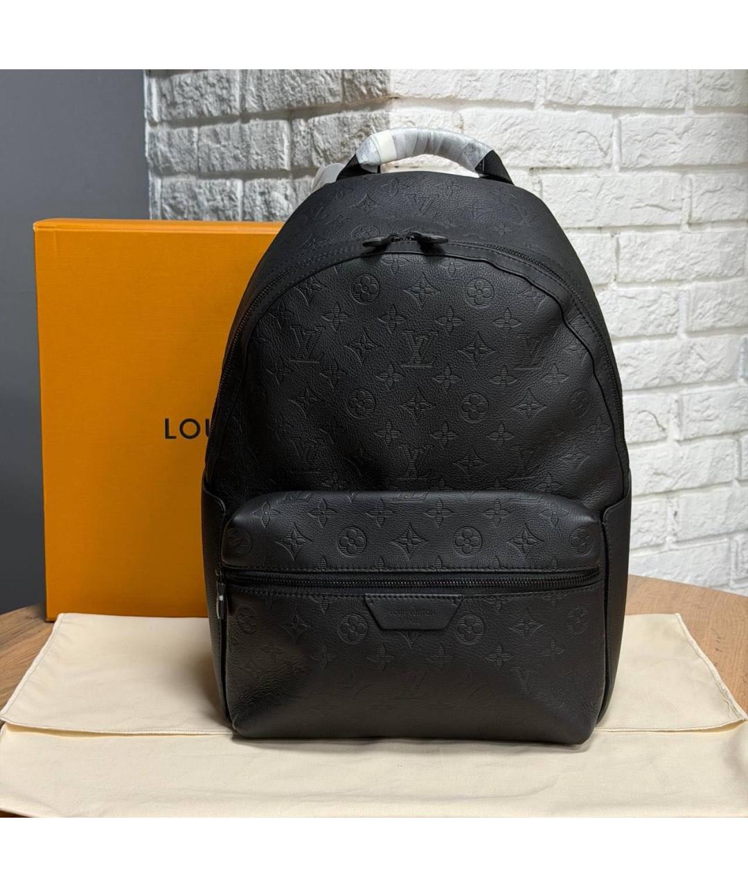 LOUIS VUITTON Черный кожаный рюкзак, фото 2