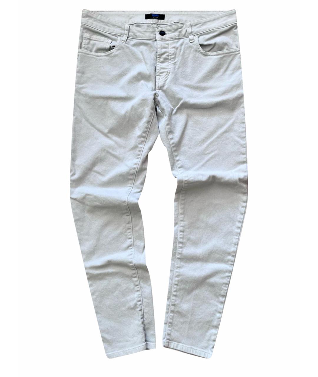 KITON Голубые хлопко-эластановые джинсы скинни, фото 1