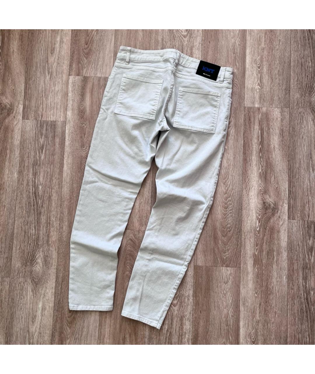 KITON Голубые хлопко-эластановые джинсы скинни, фото 9