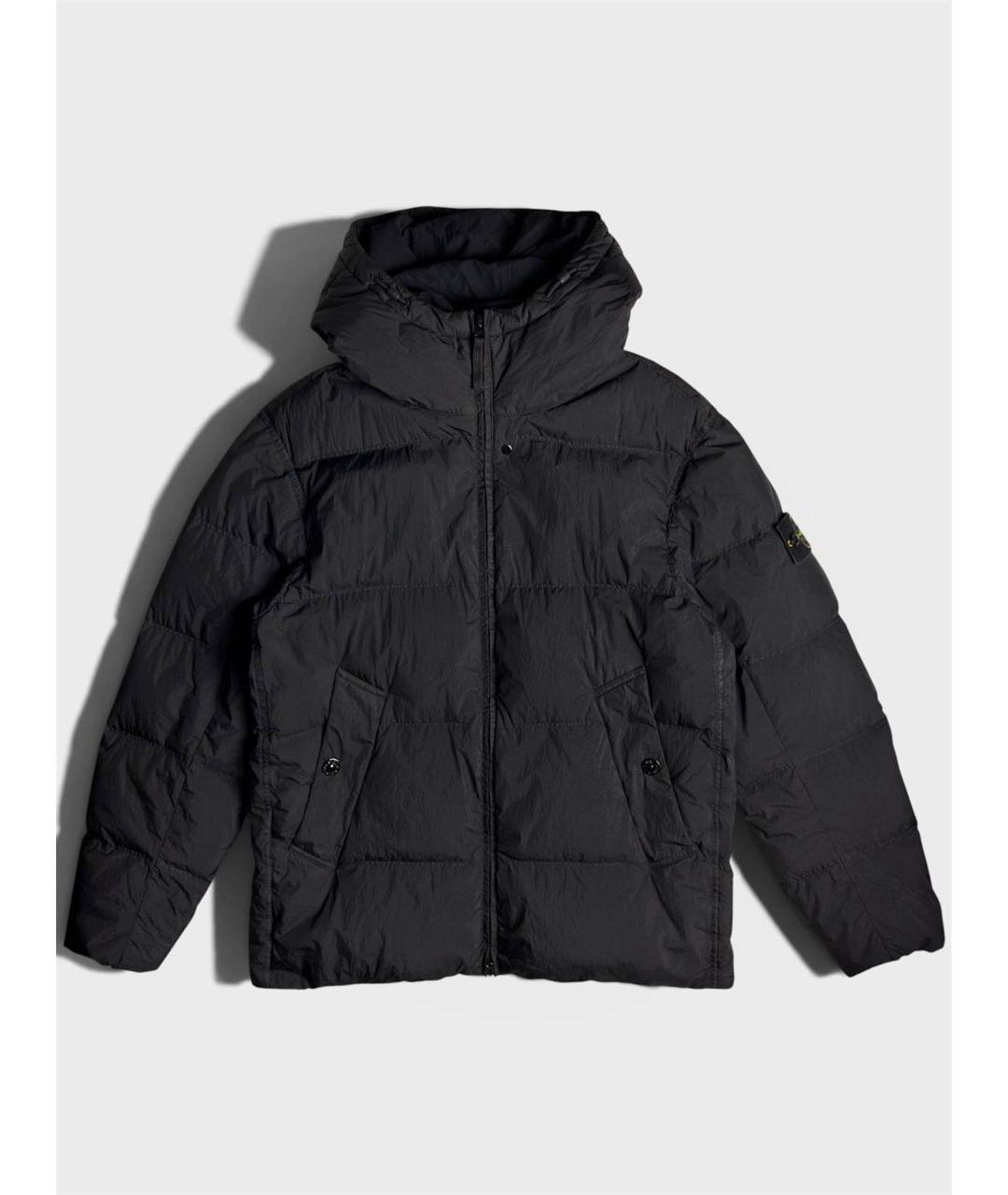 STONE ISLAND Черный полиамидовый пуховик, фото 6
