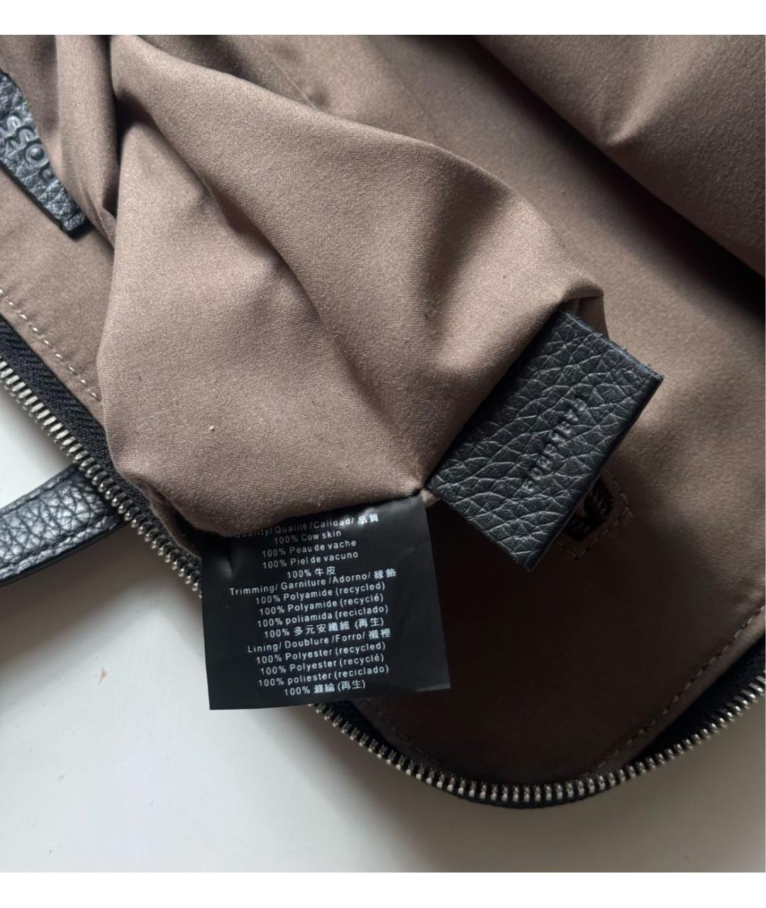HUGO BOSS Черный кожаный портфель, фото 8