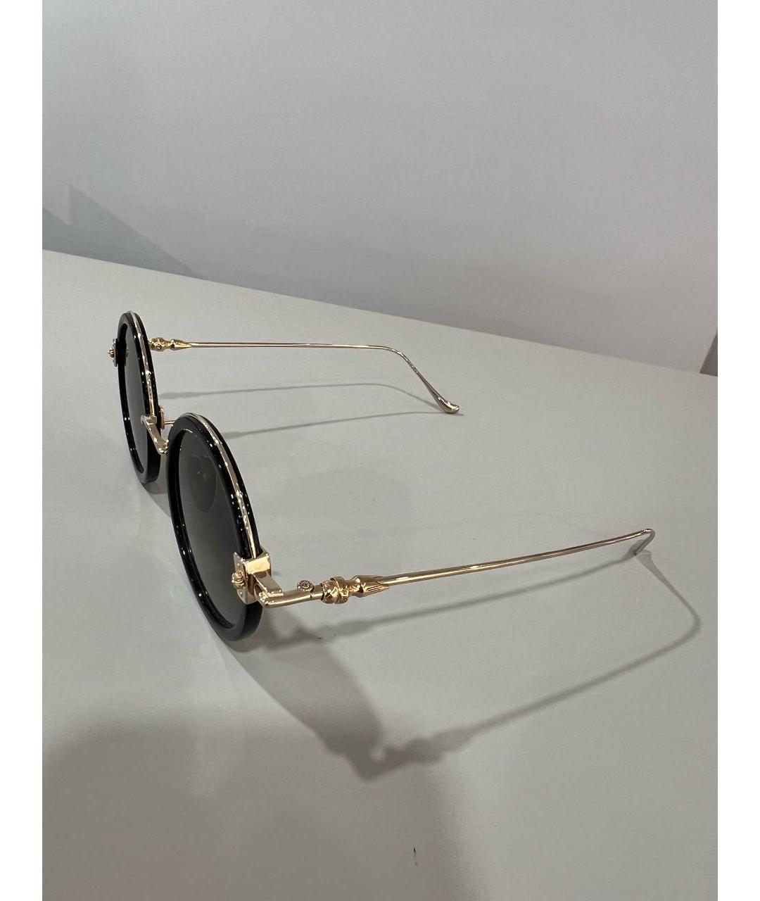 CHROME HEARTS Черные металлические солнцезащитные очки, фото 3