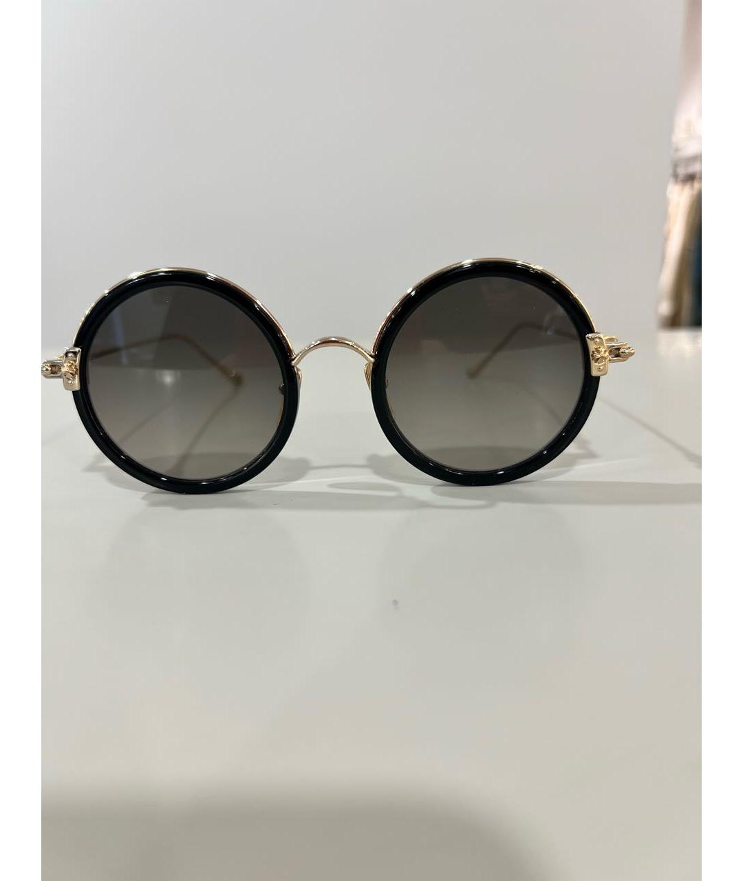 CHROME HEARTS Черные металлические солнцезащитные очки, фото 7