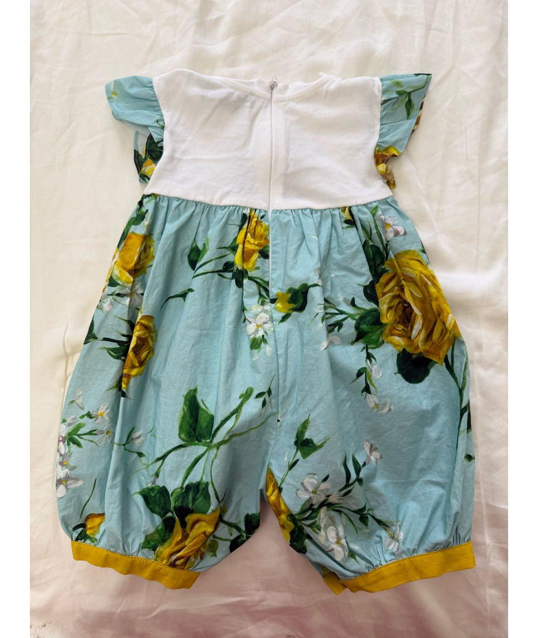 DOLCE&GABBANA Голубой хлопковый боди/ползунок, фото 2