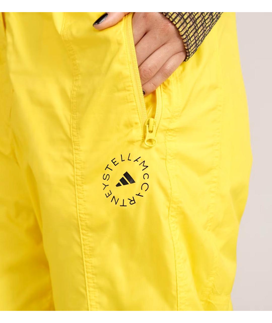 ADIDAS BY STELLA MCCARTNEY Желтые полиэстеровые спортивные брюки и шорты, фото 8