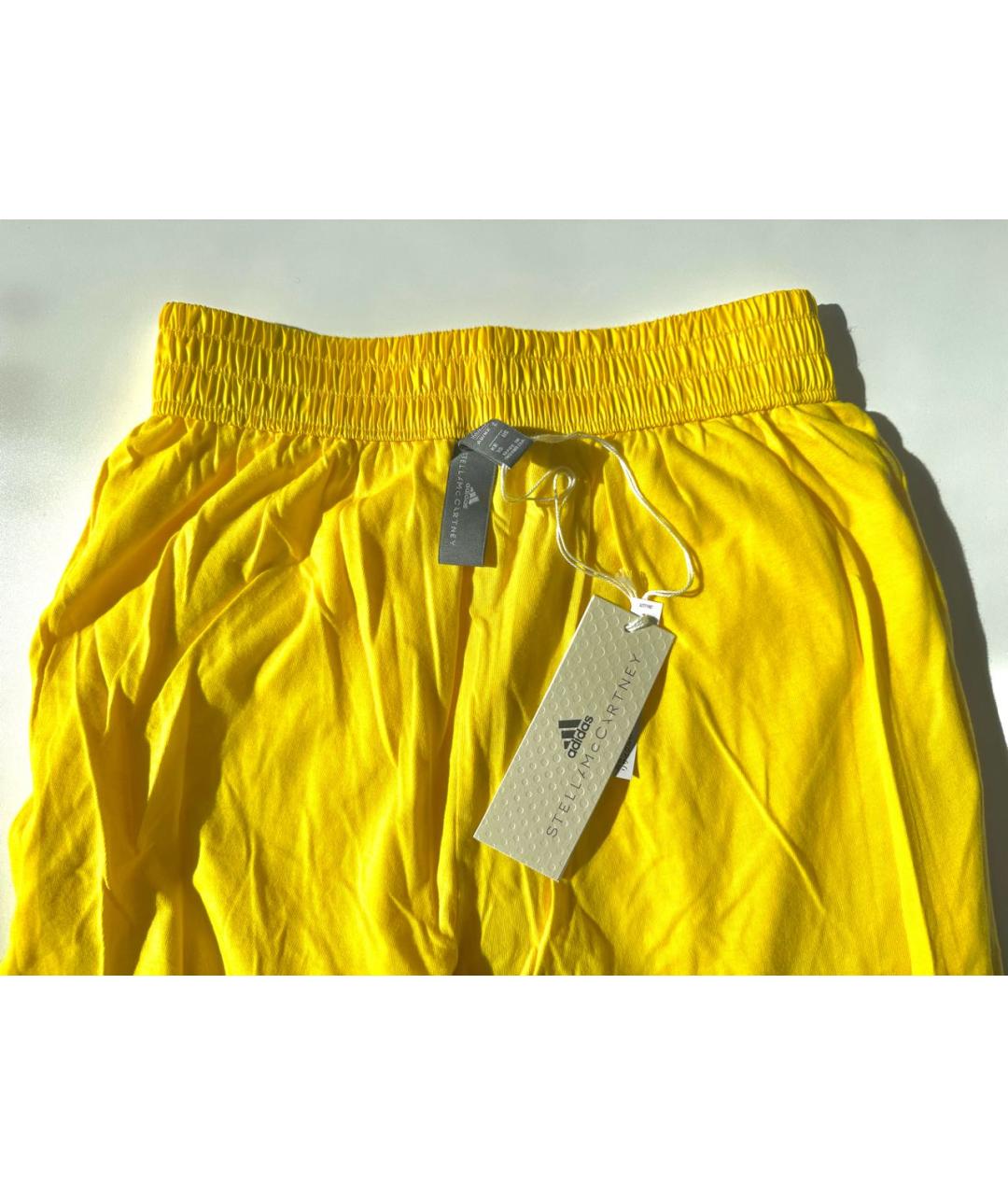 ADIDAS BY STELLA MCCARTNEY Желтые полиэстеровые спортивные брюки и шорты, фото 3